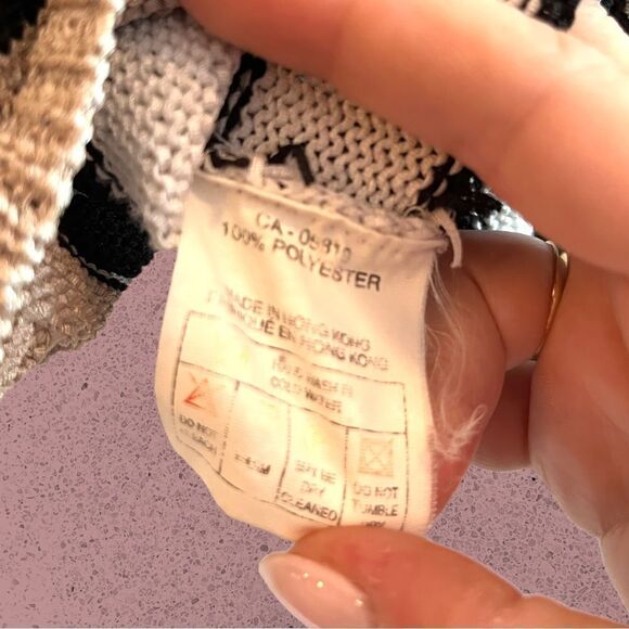 90s vintage short sleeve knit striped sweater - Picture 4 of 4